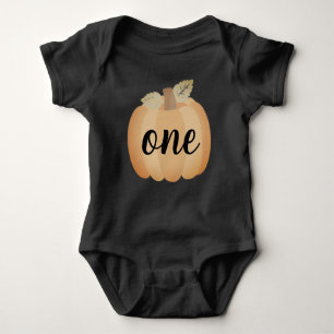 Cute Pumpkin First Birthday I'm ONE Baby Bodysuit