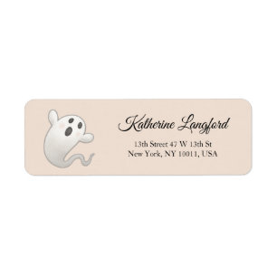 Cute Pumpkin Gender Neutral Halloween Baby Shower Return Address Label