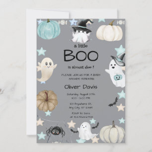 cute Pumpkin & Ghost Baby Shower  Invitation