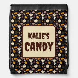 Cute Pumpkin, Ghost, Bat Halloween Candy Bag