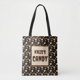 Cute Pumpkin, Ghost, Bat Halloween Candy Bag