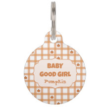 Cute Pumpkin Gingham Baby Good Girl