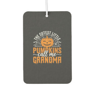 Cute Pumpkin Grandma Halloween Design_1 Car Air Freshener