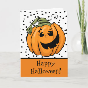 Cute Pumpkin Halloween Card