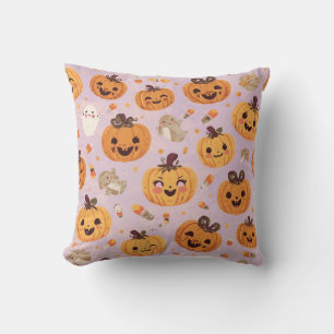 Cute Pumpkin Halloween Square Pillow