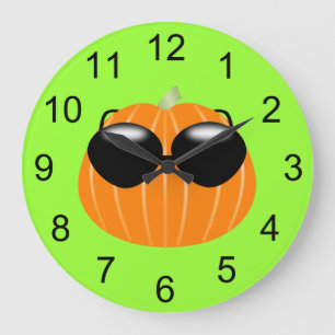 Cute Pumpkin Halloween Wall Clock