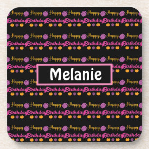 Cute Pumpkin Happy Birthday Coaster
