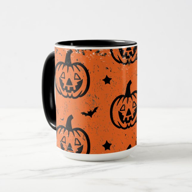 Cute Pumpkin Happy Halloween Mug (Front Left)