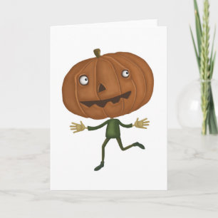cute pumpkin head card