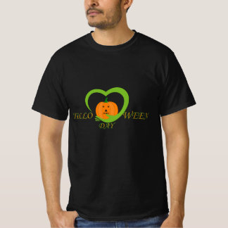 Cute Pumpkin Heart Hello Ween Day T-Shirt