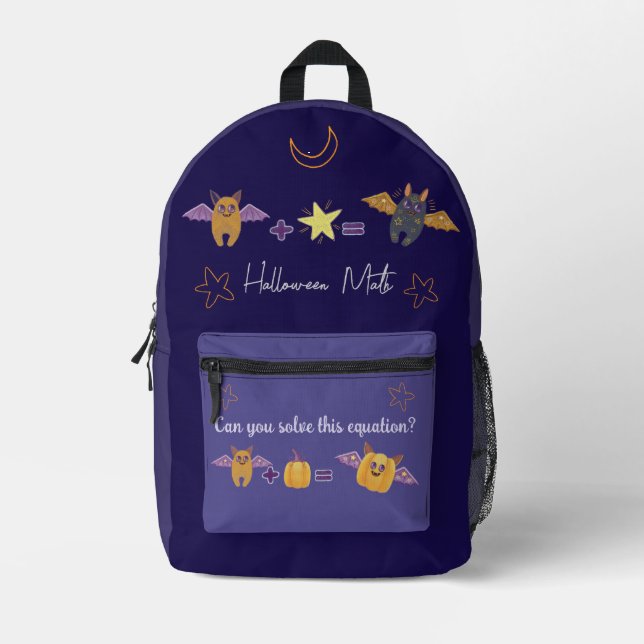 cute pumpkin Helloween Printed Backpack (Front)