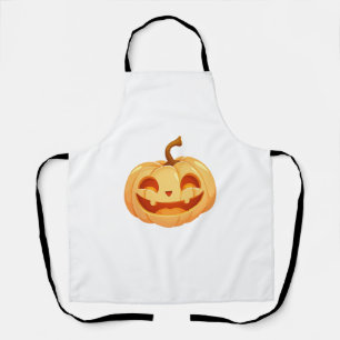 Cute Pumpkin Jack O Lantern Turtle Sea Halloween C Apron