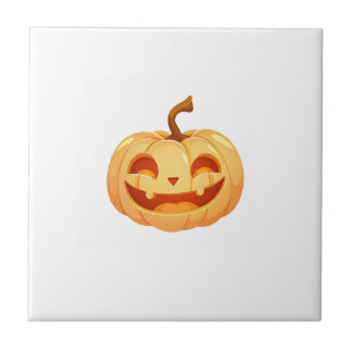 Cute Pumpkin Jack O Lantern Turtle Sea Halloween C Ceramic Tile