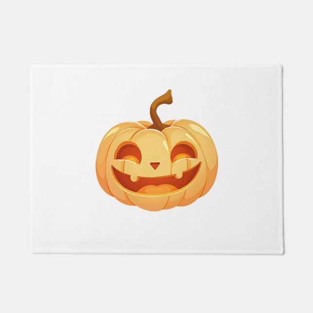 Cute Pumpkin Jack O Lantern Turtle Sea Halloween C Doormat (Front)