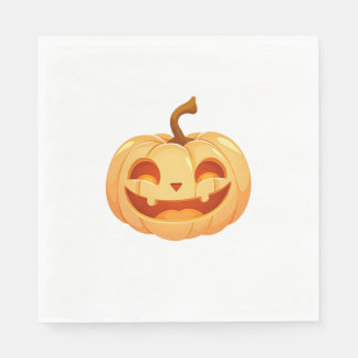 Cute Pumpkin Jack O Lantern Turtle Sea Halloween C Napkin