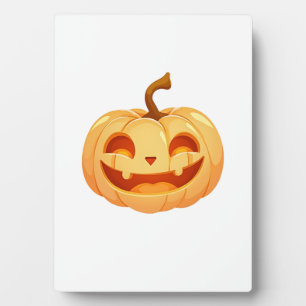 Cute Pumpkin Jack O Lantern Turtle Sea Halloween C Plaque