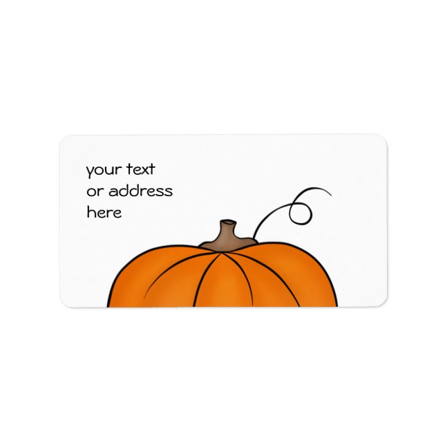 Cute pumpkin labels for your text or address (Front)