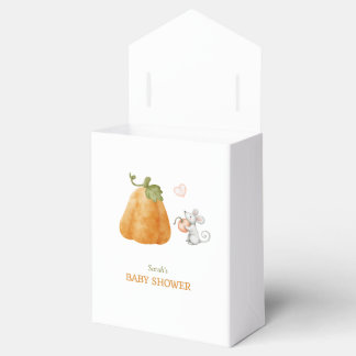 Cute Pumpkin Mouse Fall Baby Shower Favour Box