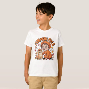 Cute Pumpkin Pals Kids Halloween Fall T-Shirt