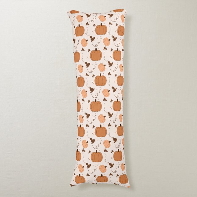 Cute Pumpkin Pattern Body Cushion (Front Vertical)