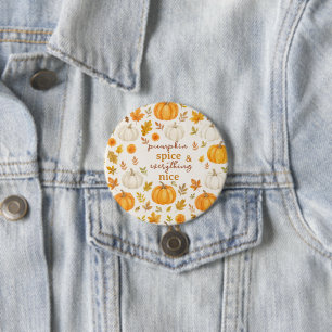 Cute Pumpkin Pattern   Thanksgiving  7.5 Cm Round Badge