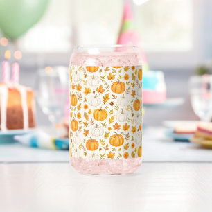Cute Pumpkin Pattern   Thanksgiving  Can Glass