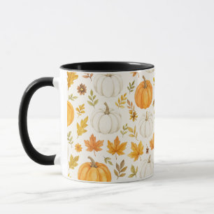 Cute Pumpkin Pattern Thanksgiving Mug