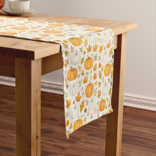 Cute Pumpkin Pattern | Thanksgiving  Short Table Runner (In Situ)