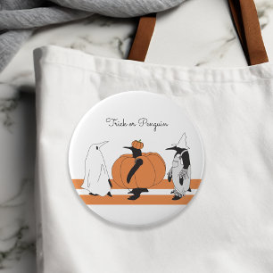 Cute Pumpkin Penguin Funny Halloween 10 Cm Round Badge