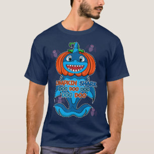 Cute Pumpkin Shark Boys Kids Pumpkin Shark T-Shirt