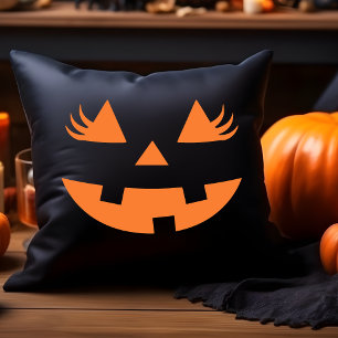 Cute Pumpkin Smile Halloween Cushion