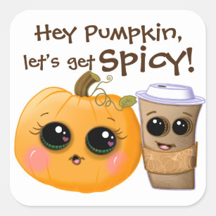 Cute Pumpkin Spice Coffee Fall Stickers