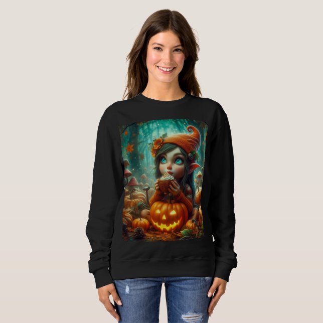 Cute Pumpkin Spice Gnome Sweatshirt – Cosy Autumn (Front Full)