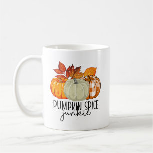 Cute pumpkin spice junkie word art coffee mug