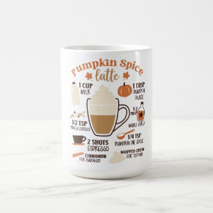 Cute Pumpkin Spice Latte Recipe Coffee Mug