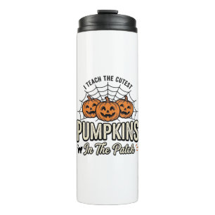 Cute Pumpkin Teacher Halloween Design_1 Thermal Tumbler