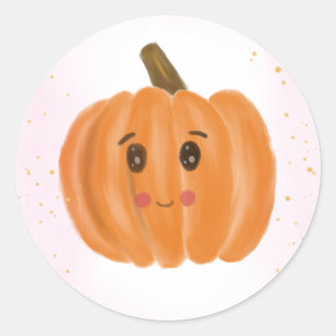 Cute Pumpkin Watercolour Sticker