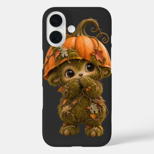 Cute Pumpkin Woodland Creature iPhone 16 Case