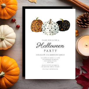 Cute Pumpkins Halloween Invitation