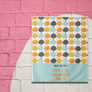 Cute Pumpkins Halloween Party Custom Banner Tapestry