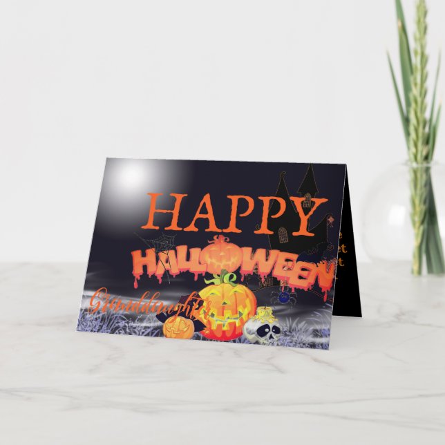 Cute Pumpkins Happy Halloween Card  (Front)