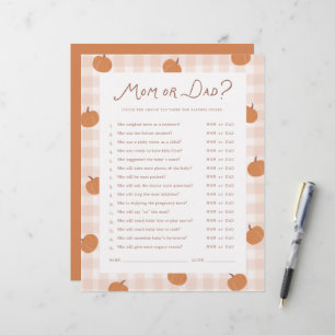Cute Pumpkins Mum or Dad Baby Shower Game