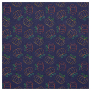 Cute Pumpkins Pattern Fall Autumn Thanksgiving Fabric