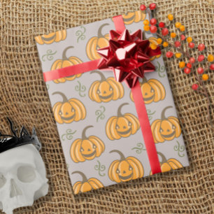 Cute pumpkins Pattern Halloween Wrapping Paper