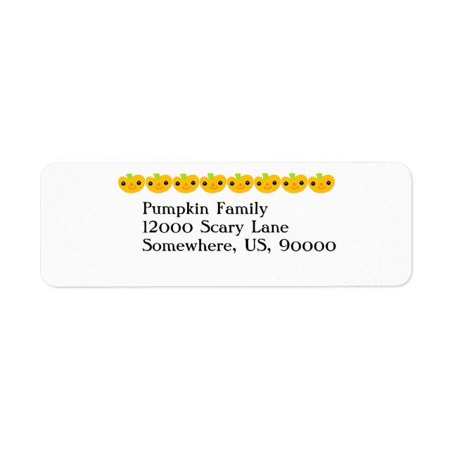 Cute Pumpkins Return Address Label (Front)