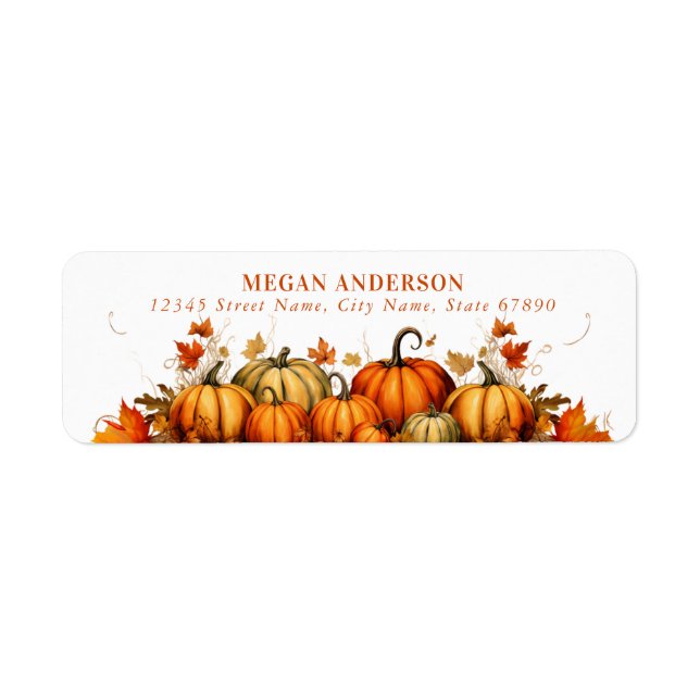 Cute Pumpkins Return Address Labels (Front)