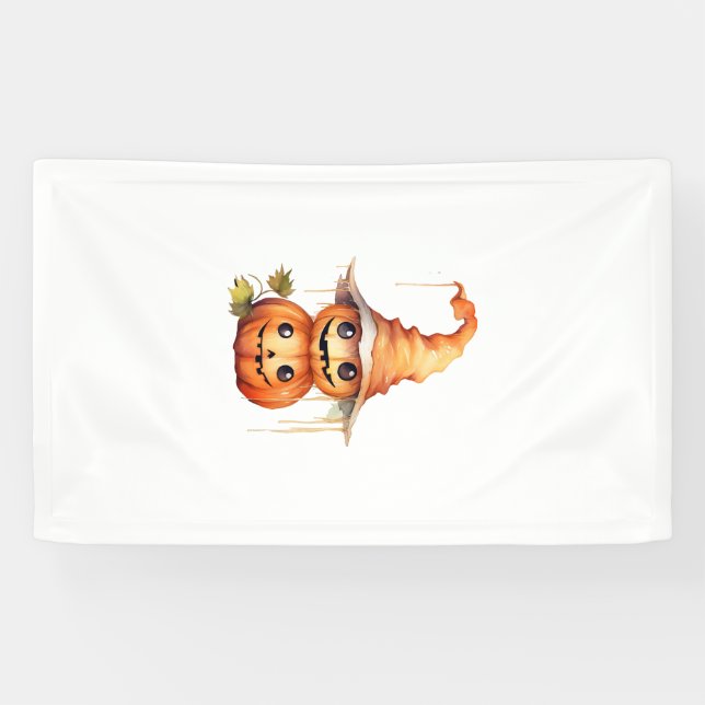 Cute Pumpkins Sticker Banner (Horizontal)