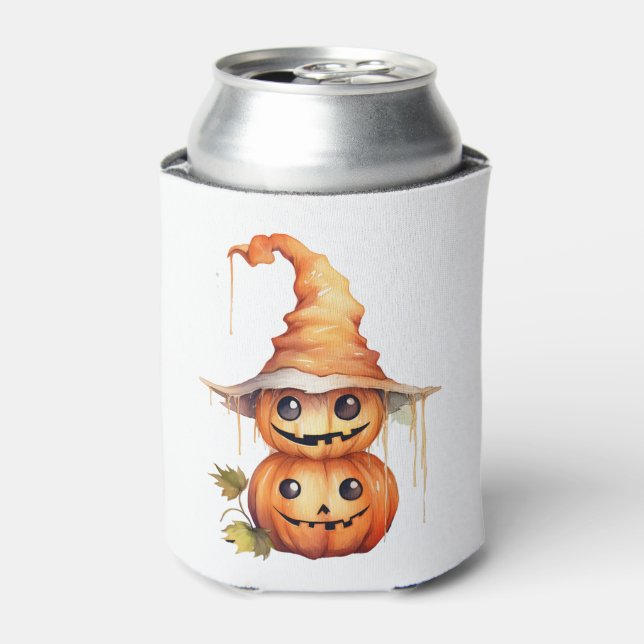 Cute Pumpkins Sticker Can Cooler (Can Front)