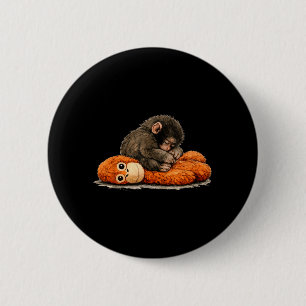 Cute Punch Baby Monkey Punch Trend Meme Graphic 6 Cm Round Badge