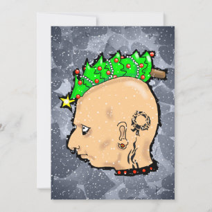 CUTE PUNK CHRISTMAS by Slipperywindow Holiday Card